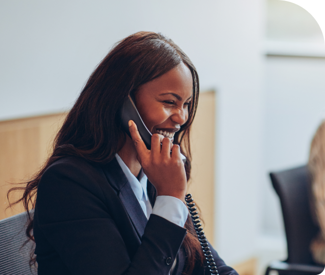 Professional on a phone call